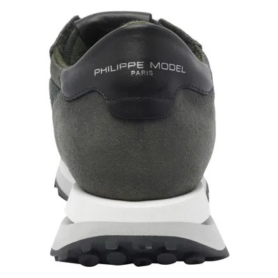 Philippe Model Low Top Suede Panels Sneakers In Black