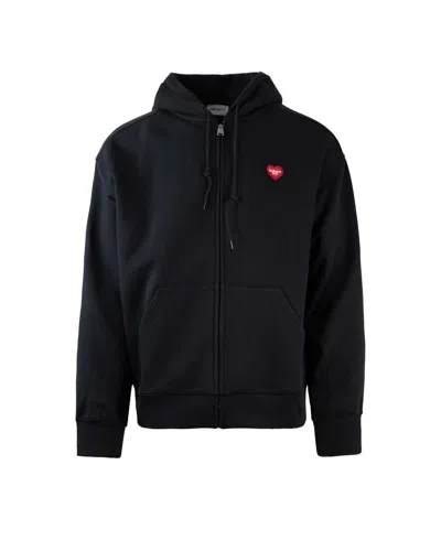 Carhartt Hooded Heart Ii Hartt Sweat Jacket In Black