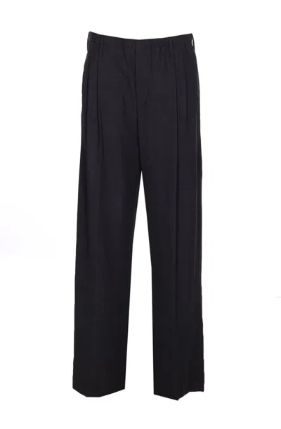 Brunello Cucinelli Sartorial Track Trousers In Fluid Twill Wool Crepe In Black