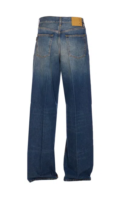 Haikure 'bethany' Blue Jeans With Logo Patch On The Rear