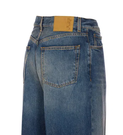 Haikure 'bethany' Blue Jeans With Logo Patch On The Rear