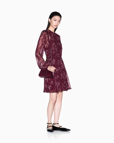 Armani Exchange Foliage Print Chiffon Midi Dress