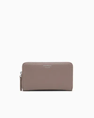 Emporio Armani Deer-print Myea Wallet With Wrap-around Zip