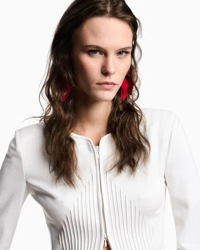 Emporio Armani Milano-stitch Jacket With Shoulder Pads