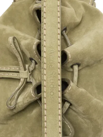 Acne Studios Multipocket Drawstring Suede Bucket Bag
