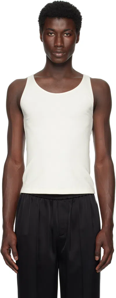 Peter Do Off-white Han Open Back Tank Top In White