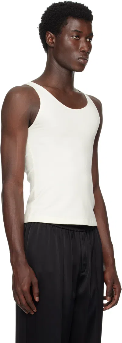 Peter Do Off-white Han Open Back Tank Top In White