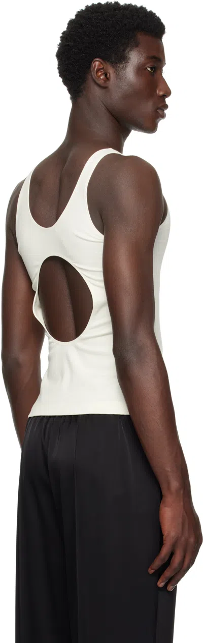 Peter Do Off-white Han Open Back Tank Top In White