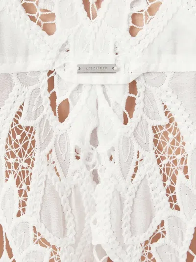 Allsaints Charli Relaxed Fit Embroidered Shirt In Snow White