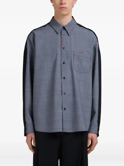Marni Check-patterned Long-sleeve Shirt In Multi