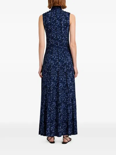 Proenza Schouler White Label Valentina Printed Stretch-jersey Turtleneck Maxi Dress In Multi