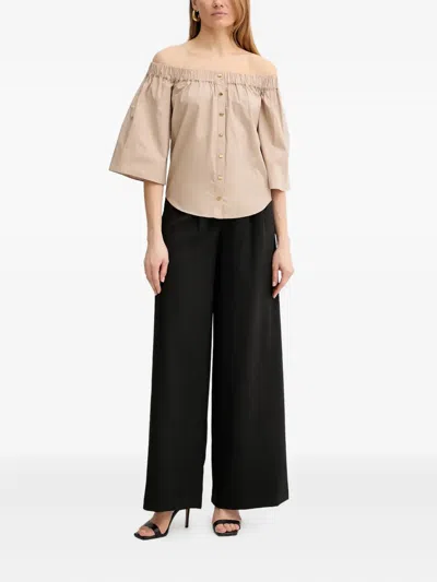 Guess Usa Pleat-detail Trousers In Black