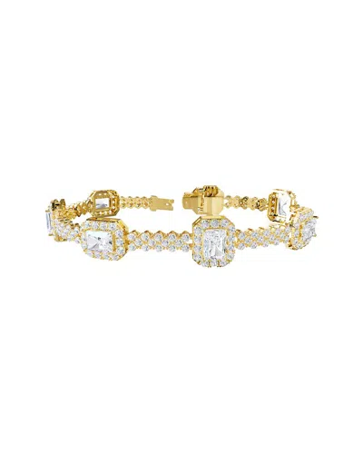 Lab Grown Diamonds 18k Over Silver 12.81 Ct. Tw. Lab-grown Diamond Cocktail Bracelet