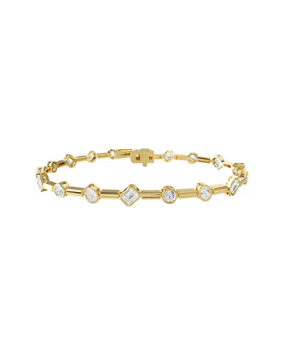 Lab Grown Diamonds 18k Over Silver 2.84 Ct. Tw. Lab-grown Diamond Stationbracelet