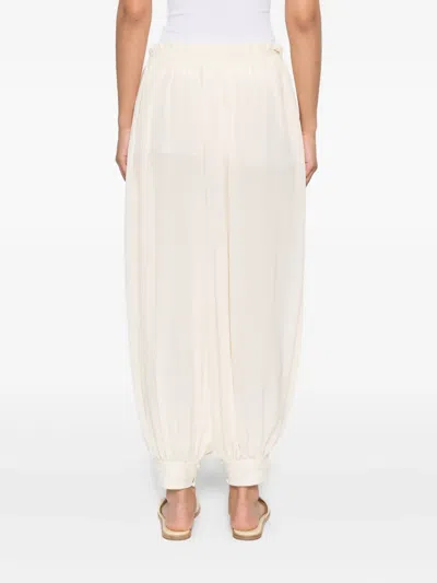 Chloé Drawstring Trousers In White