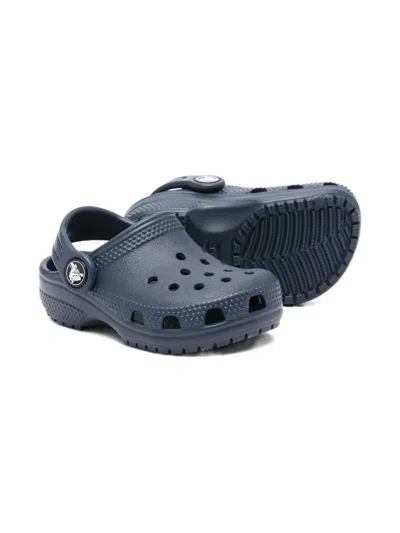 Crocs Classic Perforated Sandals In Blue