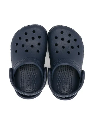 Crocs Classic Perforated Sandals In Blue