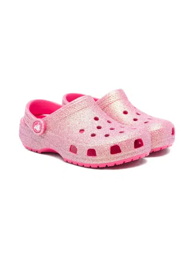 Crocs Glitter-detail Clogs In Pink