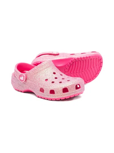 Crocs Glitter-detail Clogs In Pink
