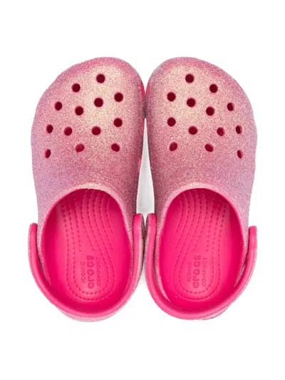 Crocs Glitter-detail Clogs In Pink