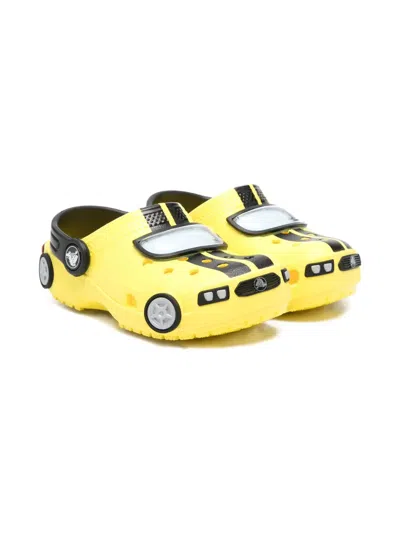 Crocs Yellow Kids' I Am Race Car Classic Rubber Clogs Eur 20 / 4 Uk In Multi