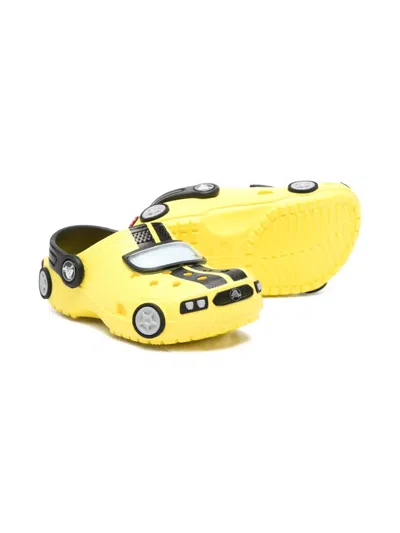 Crocs Yellow Kids' I Am Race Car Classic Rubber Clogs Eur 20 / 4 Uk In Multi