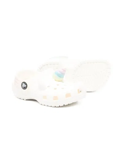Crocs Unisex Unicorn Fun Lab Classic Clogs - Baby, Toddler In White