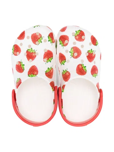 Crocs Strawberry-print Clogs In White
