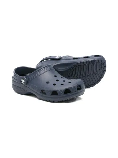 Crocs Classic Perforated Sandals In Blue