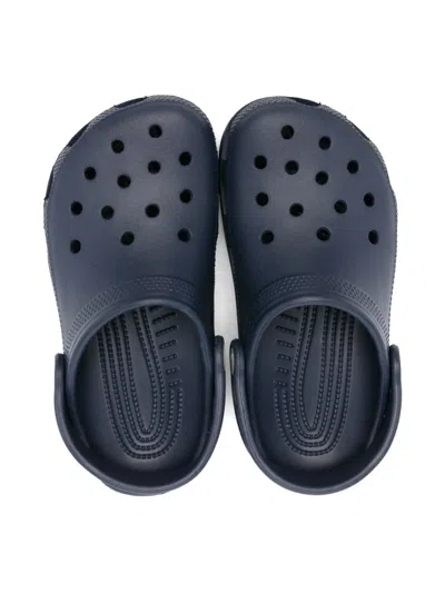 Crocs Classic Perforated Sandals In Blue