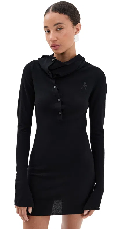 Attico Knee Length Dress Featuring Button Detailing