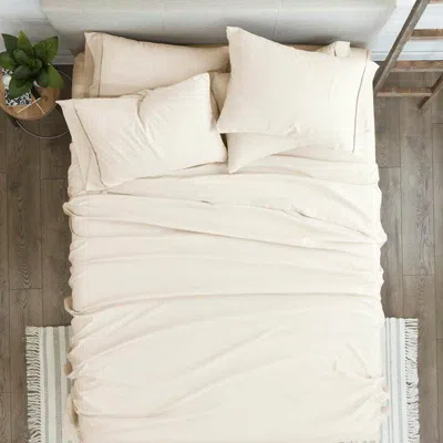 Hivvago Ivory Beige 6-piece Wrinkle Resistant Microfiber/polyester Sheet Set In Neutral