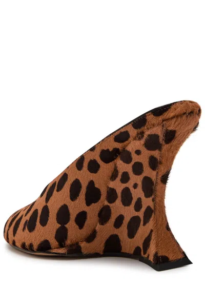 Paris Texas Nina 110 Leopard-print Calf Hair Mules