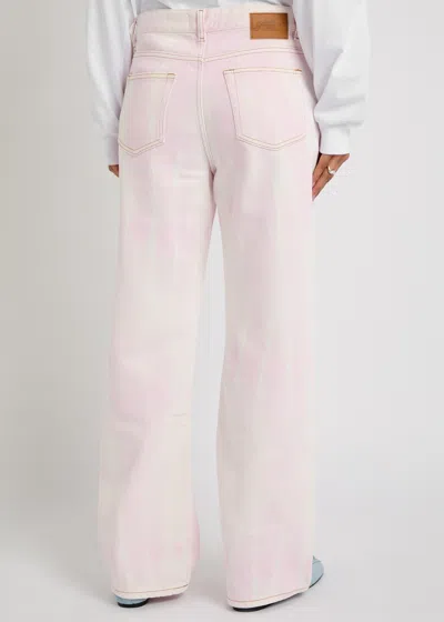 Ganni Overdyed Izey Jeans In Chalk Pink In Pink