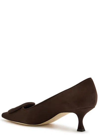 Manolo Blahnik Maysale 50 Suede Pumps