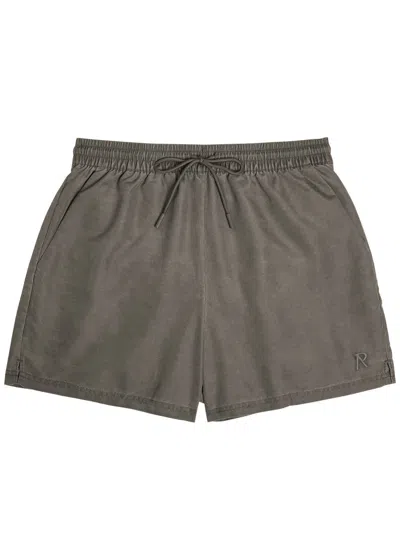 Represent Smart Logo-embroidered Shell Swim Shorts In Brown