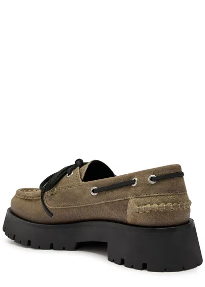 Alexander Wang Carson 50 Waxed Suede Boat Shoes