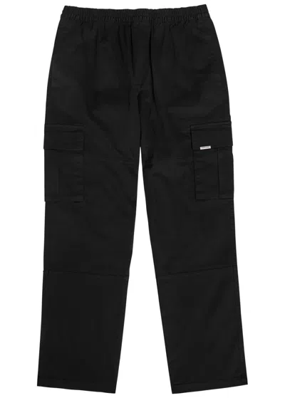Represent Standard Stretch-cotton Cargo Trousers In Black
