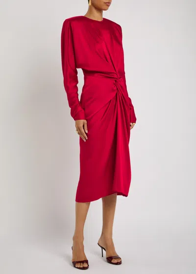 Stella Mccartney Twisted Satin Midi Dress
