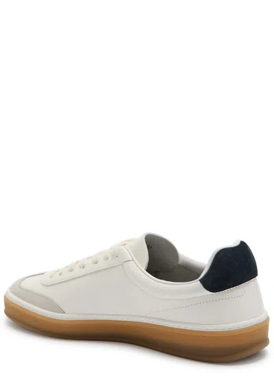 Hugo Boss White & Navy Beckham Edition Low-top Suede Sneakers In White