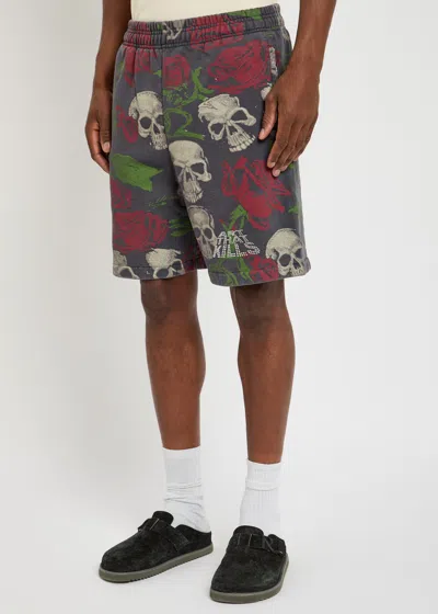 Gallery Dept. Edski Printed Cotton Shorts In Gray