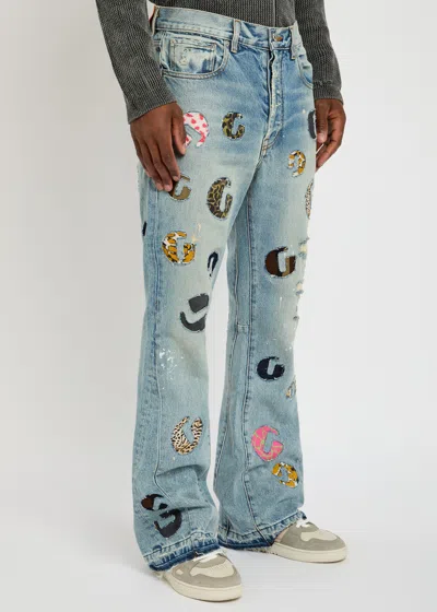 Gallery Dept. Time La Flare Patchwork Flared-leg Jeans In Blue