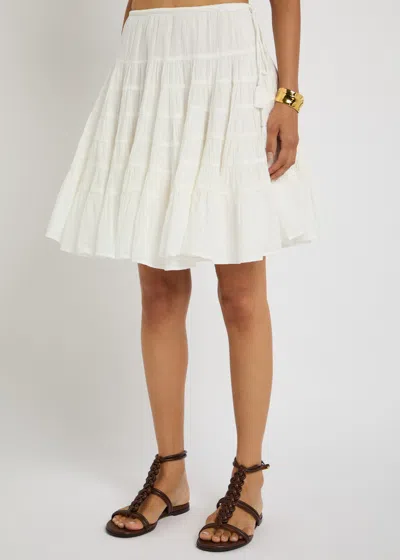Free People Many Layers Tiered Cotton Mini Skirt