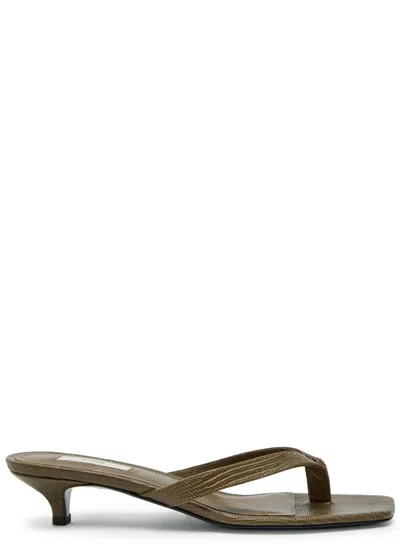 Totême Toteme Women Lizard-embossed Flip Flops