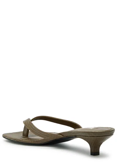 Totême Toteme Women Lizard-embossed Flip Flops