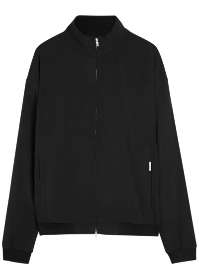 Represent Initial Stretch-jersey Track Jacket In Black