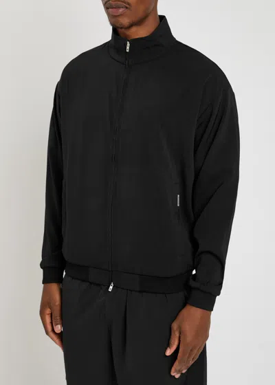 Represent Initial Stretch-jersey Track Jacket In Black