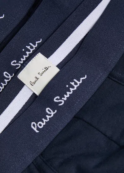 Paul Smith Stretch-cotton Trunks In Blue