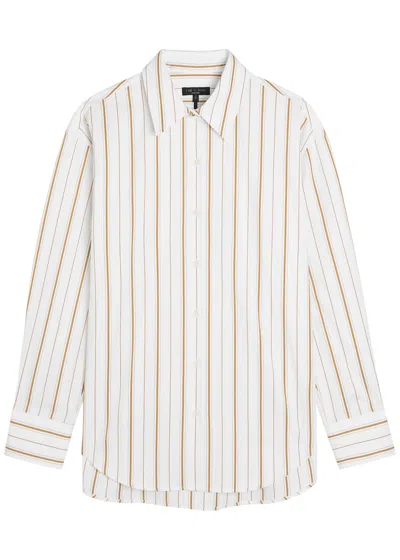 Rag & Bone Jessica Striped Cotton-poplin Shirt In Neutral