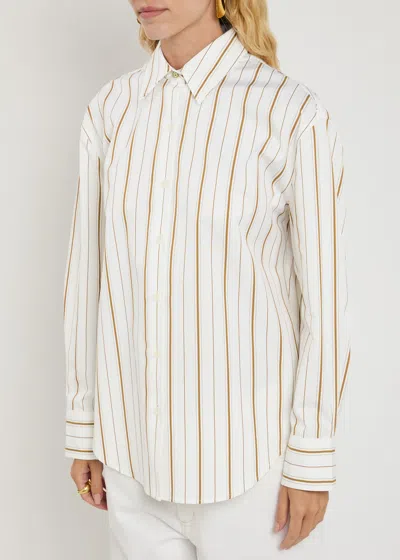 Rag & Bone Jessica Striped Cotton-poplin Shirt In Neutral